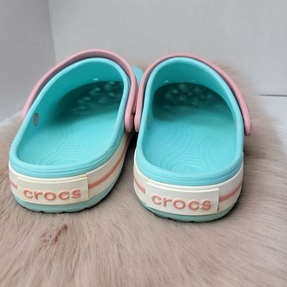 Crocs Cotton Candy Blue Slip On Waterproof Clogs  Shoes W7 M9 - Picture 4 of 9